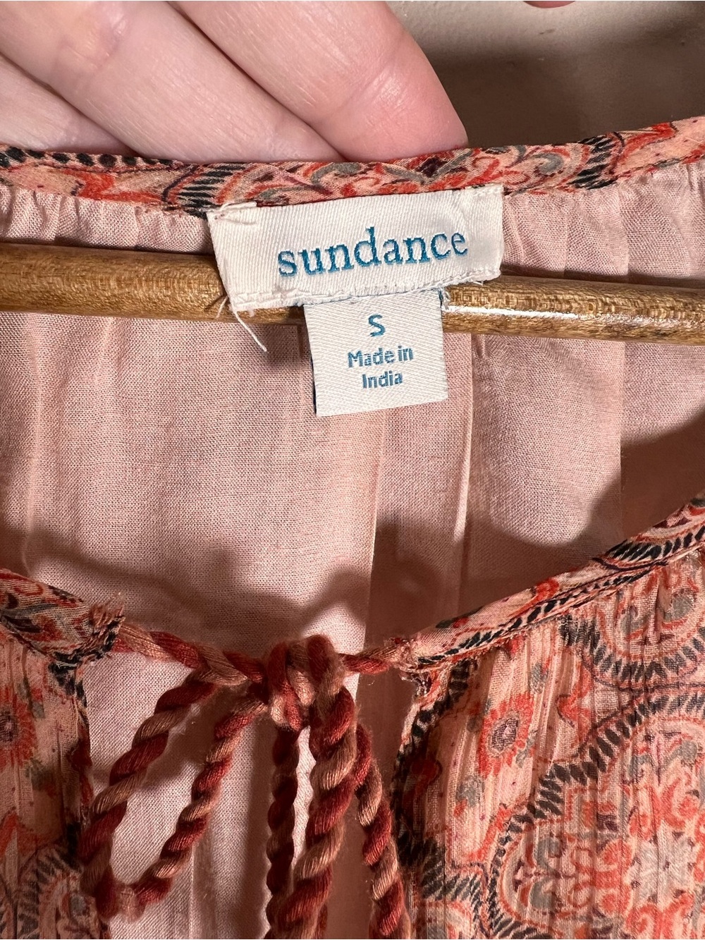 Sundance Mosaic Breeze Tiered Dress Womens S Cupro Tassel Boho Chic Festival - Picture 7 of 11